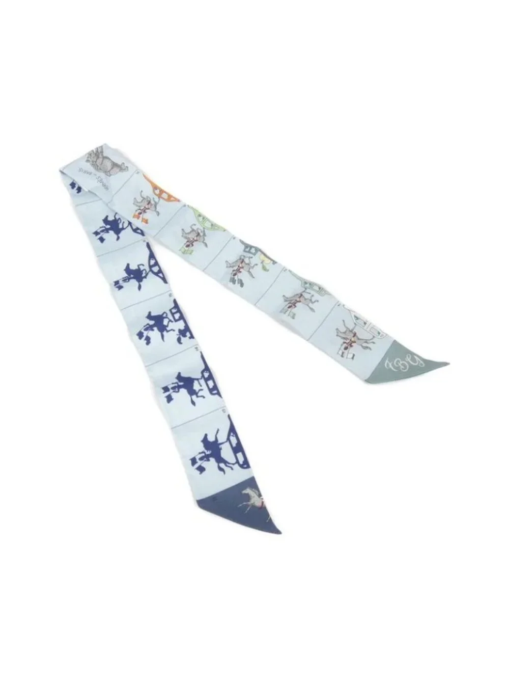 ★SOLD★ Hermes Parade Scarf Blue - Picture 1 of 5